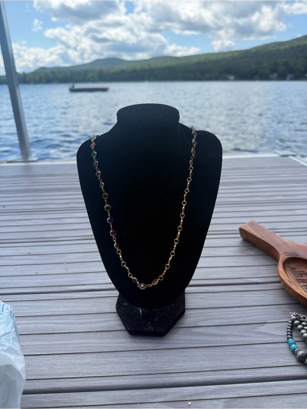 Colorful Gold-Tone Statement Necklace